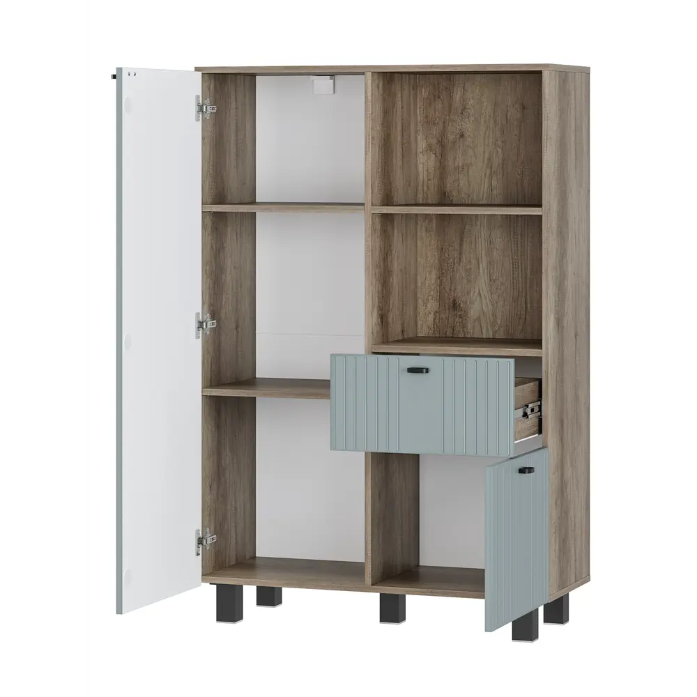 Фото 2 Шкаф распашной Сима-ленд Олива ШК-16 с 2 дверями 90x135x37 см ЛДСП цвет дуб каньон/MF11 Фото 2 Шкаф распашной Сима-ленд Олива ШК-16 с 2 дверями 90x135x37 см ЛДСП цвет дуб каньон/MF11