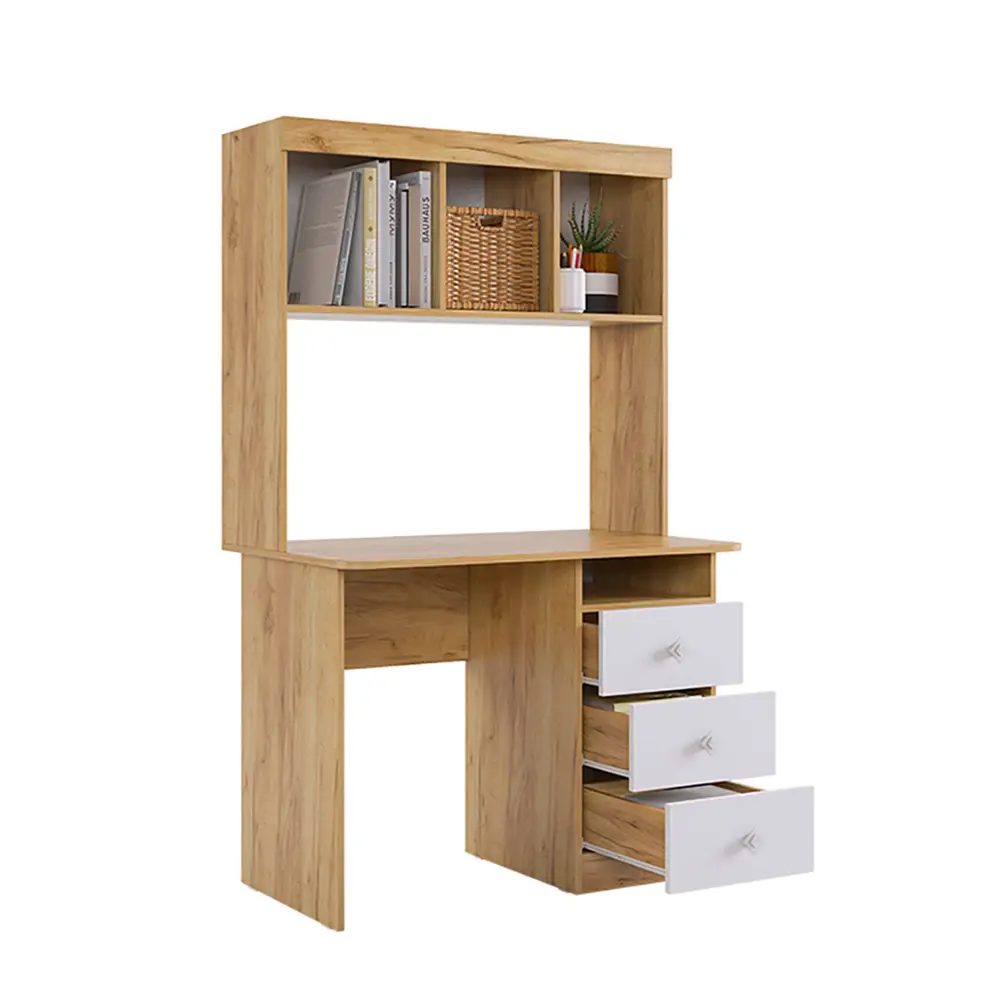 Фото 2 Стол компьютерный Сима-ленд Форсаж 100x60x154 см ЛДСП цвет дуб крафт золотой/белый Фото 2 Стол компьютерный Сима-ленд Форсаж 100x60x154 см ЛДСП цвет дуб крафт золотой/белый