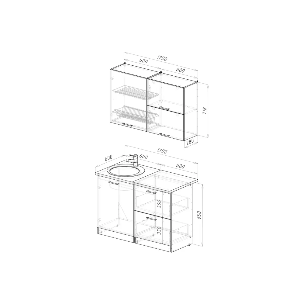 Фото 3 Кухонный гарнитур Лайт/жасмин Герда Жасмин лайт 120x212x60 см ЛДСП цвет белый глянец Фото 3 Кухонный гарнитур Лайт/жасмин Герда Жасмин лайт 120x212x60 см ЛДСП цвет белый глянец