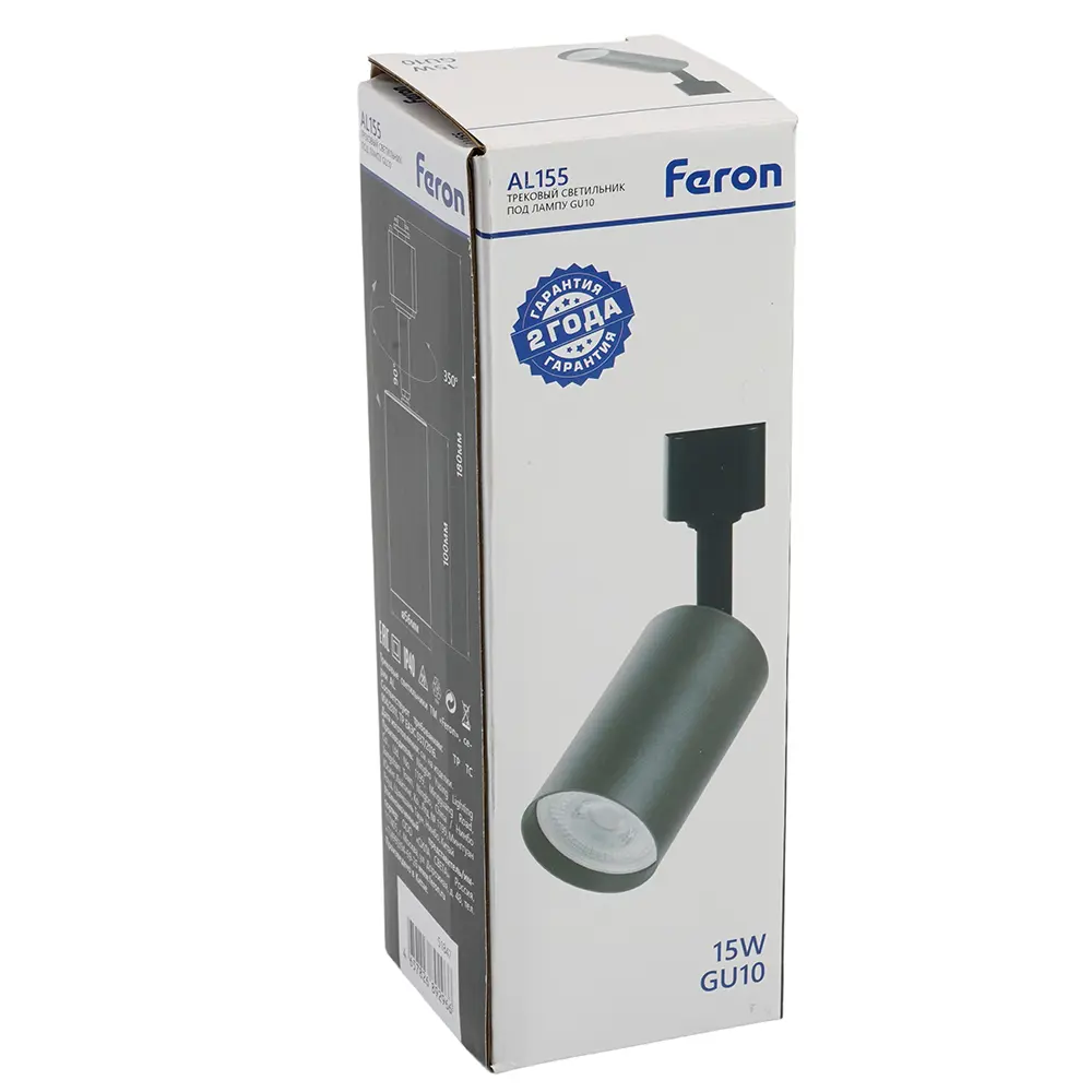 Фото 14 Трековый светильник спот под лампу Gu10 Feron 51847 однофазный цвет серый/серебристый Фото 14 Трековый светильник спот под лампу Gu10 Feron 51847 однофазный цвет серый/серебристый