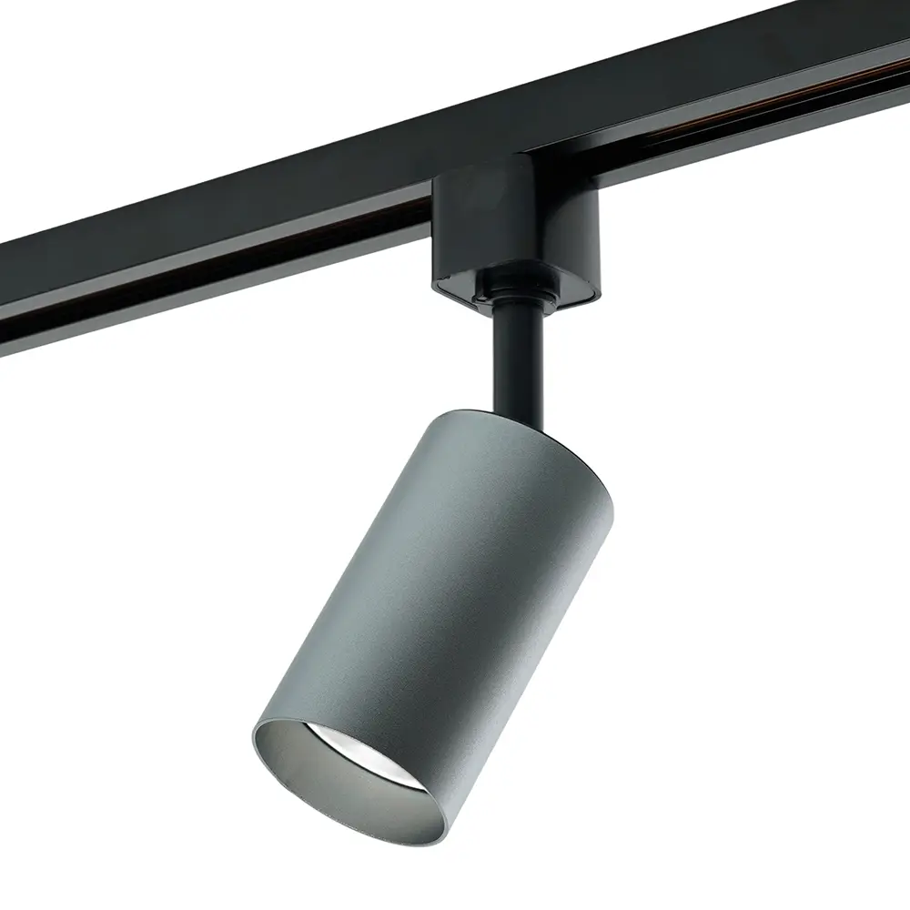 Фото 2 Трековый светильник спот под лампу Gu10 Feron 51847 однофазный цвет серый/серебристый Фото 2 Трековый светильник спот под лампу Gu10 Feron 51847 однофазный цвет серый/серебристый