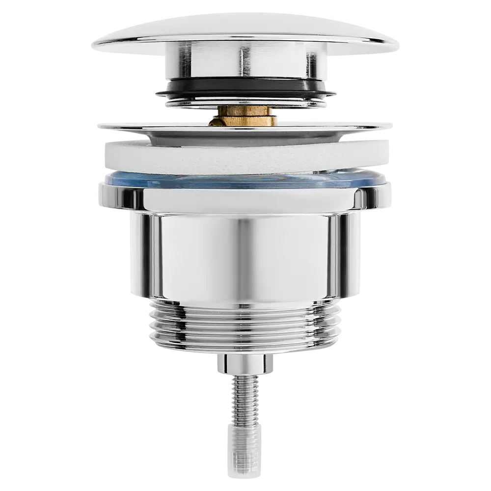 Фото 3 Выпуск для раковины MONLID 40 мм клик-клак с переливом хром Фото 3 Выпуск для раковины MONLID 40 мм клик-клак с переливом хром