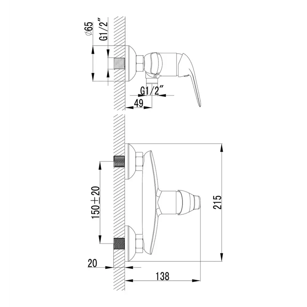 Фото 5 Смеситель для душа lemark plus Advance LM1203C