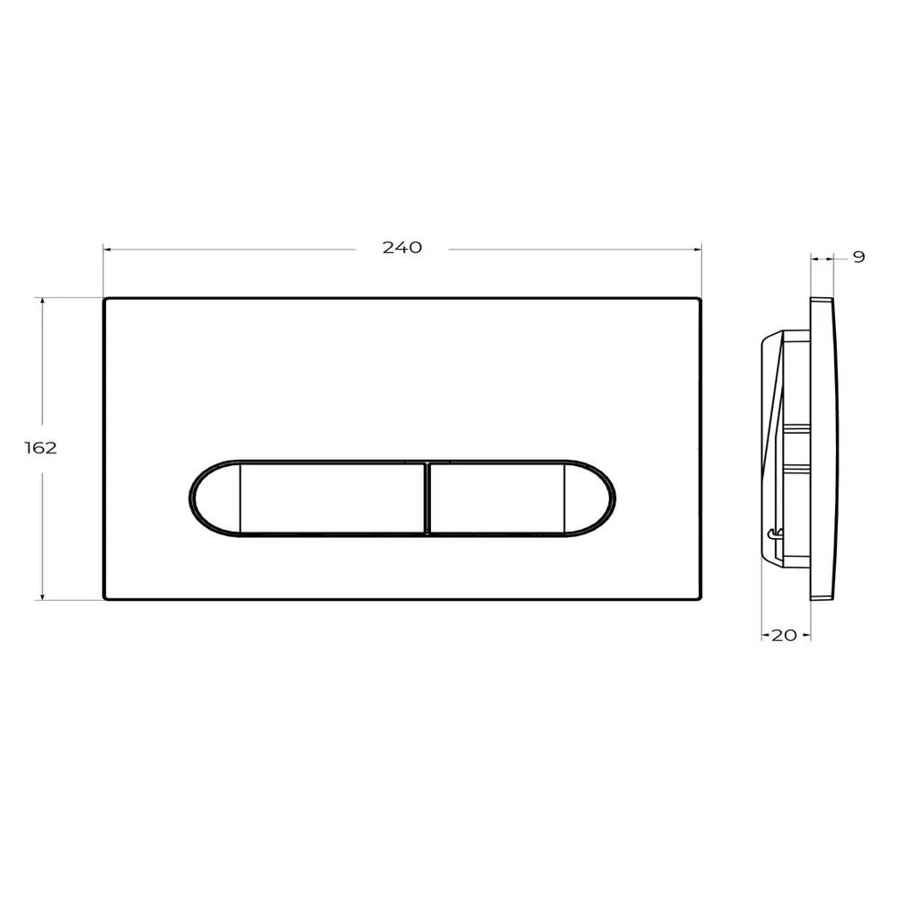Фото 2 Панель смыва Cezares LINER-BTN-BL цвет белый Фото 2 Панель смыва Cezares LINER-BTN-BL цвет белый