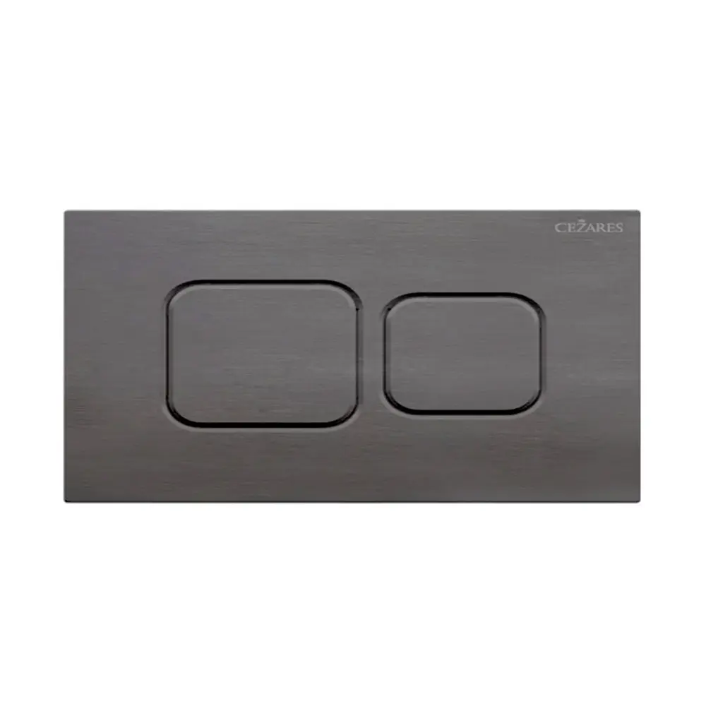 Фото 2 Панель смыва Cezares PN2-BTN-GM цвет оружейная сталь Фото 2 Панель смыва Cezares PN2-BTN-GM цвет оружейная сталь