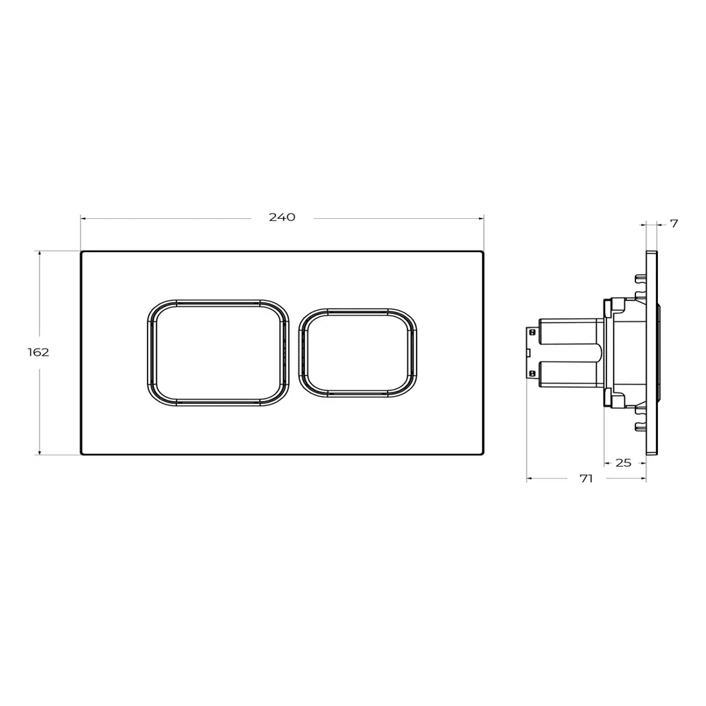 Фото 4 Панель смыва Cezares PN2-BTN-IN цвет сатин