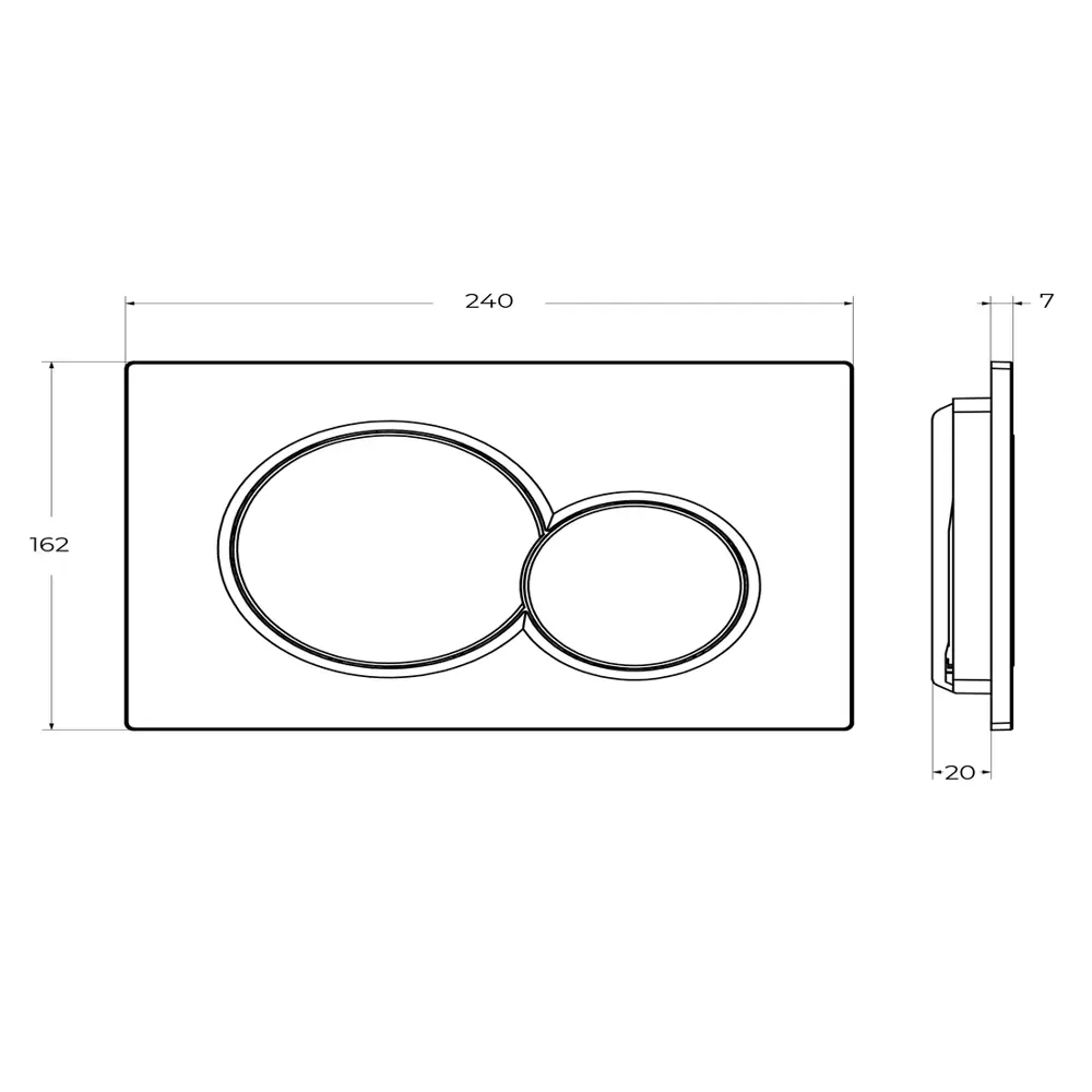 Фото 2 Панель смыва Cezares STYLUS-BTN-01 цвет хром глянцевый Фото 2 Панель смыва Cezares STYLUS-BTN-01 цвет хром глянцевый