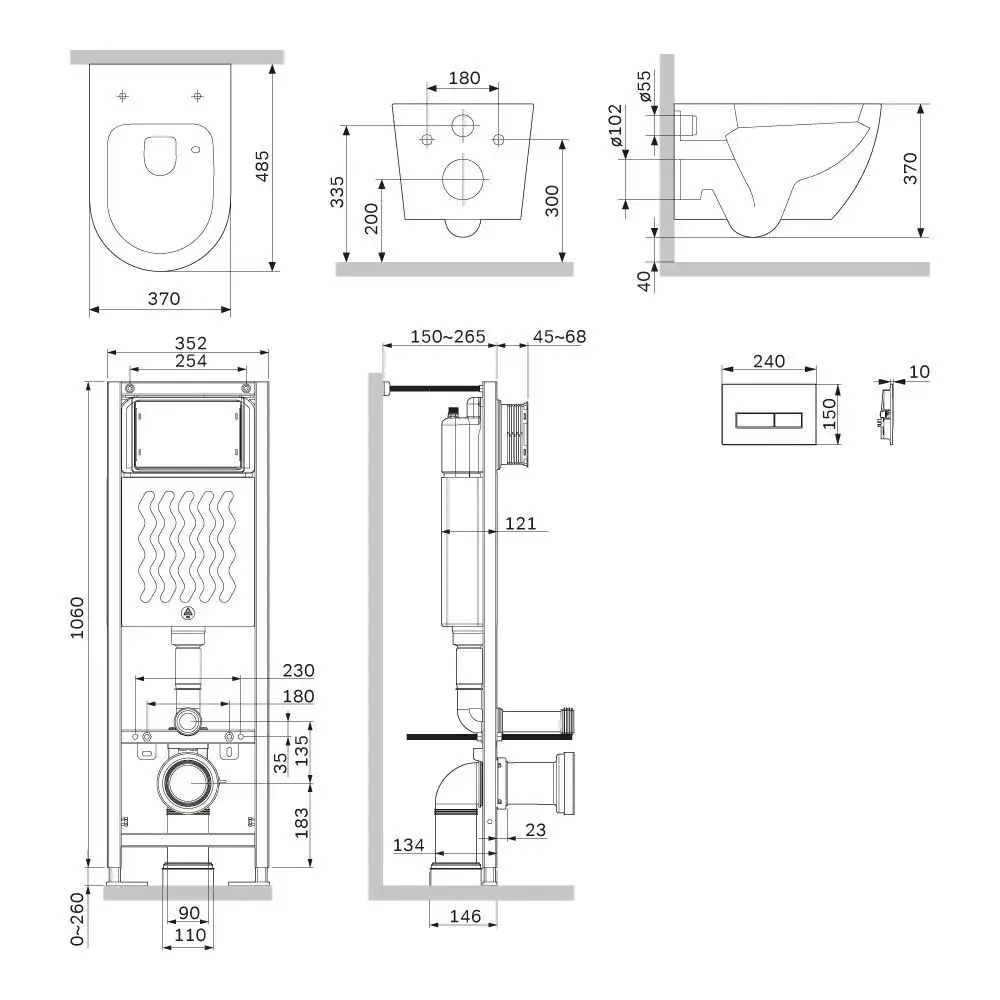 Фото 10 Комплект инсталляция с подвесным унитазом Am.pm Chic Aquaspin IS117351.CH1900mp с сиденьем микролифт и клавишей M глянцевый хром Фото 10 Комплект инсталляция с подвесным унитазом Am.pm Chic Aquaspin IS117351.CH1900mp с сиденьем микролифт и клавишей M глянцевый хром
