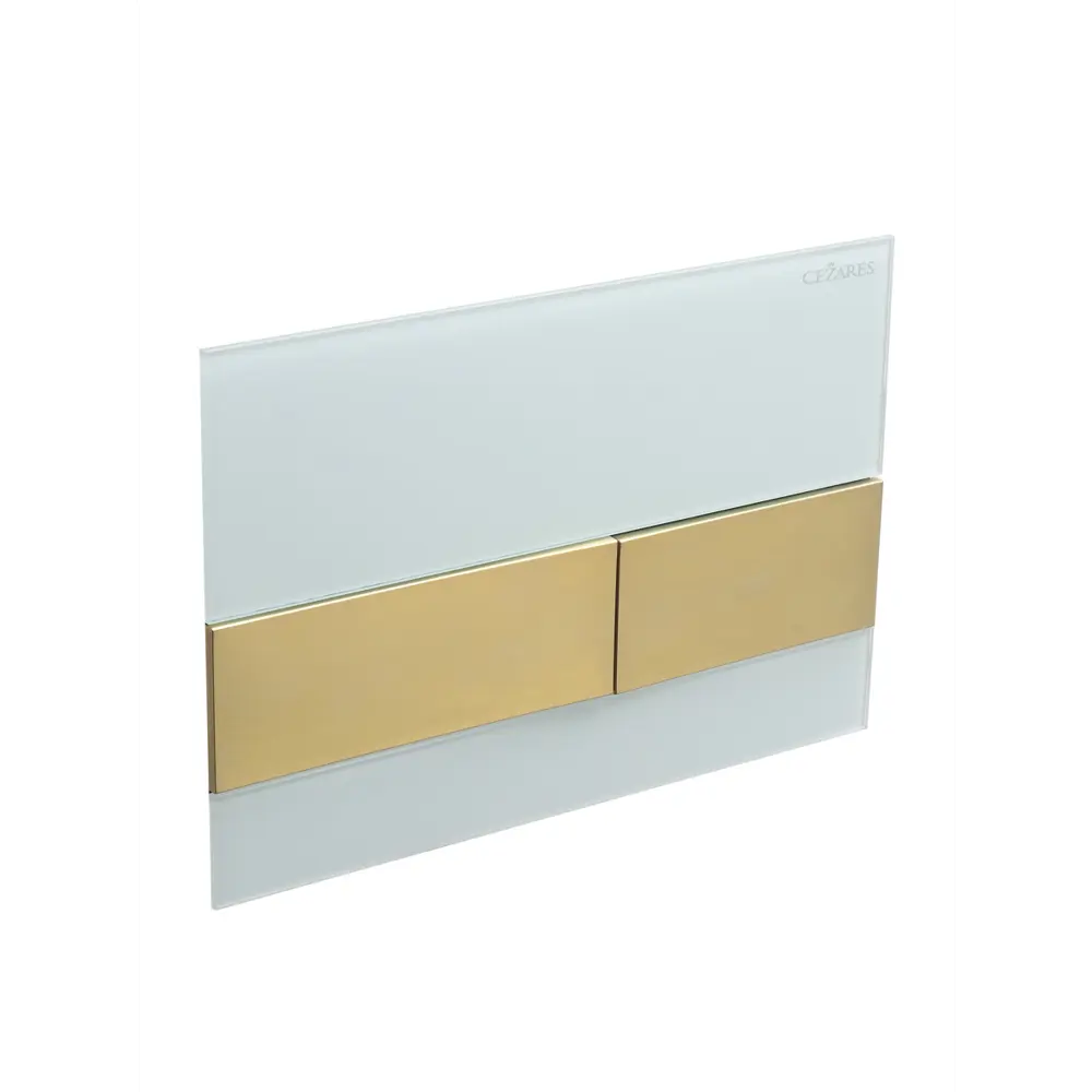 Фото 2 Панель смыва Cezares LUX-GB-1-BORO цвет белый глянцевый/брашированное золото