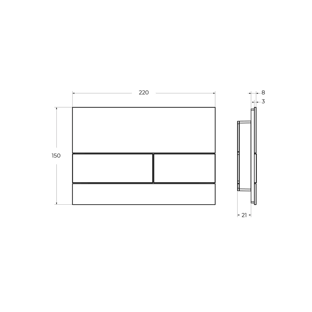 Фото 4 Панель смыва Cezares LUX-GB-1-BORO цвет белый глянцевый/брашированное золото