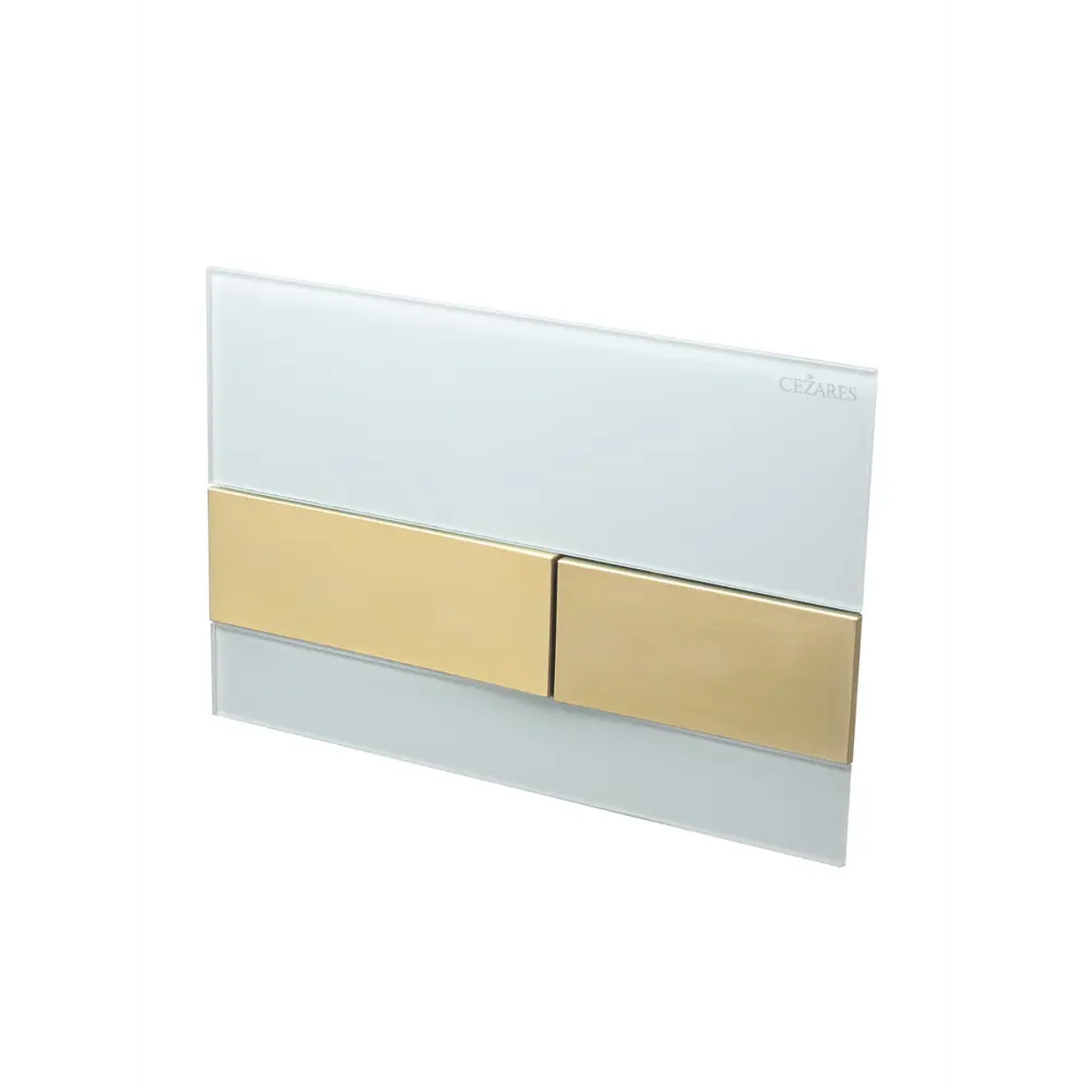 Фото 3 Панель смыва Cezares LUX-GB-1-BORO цвет белый глянцевый/брашированное золото