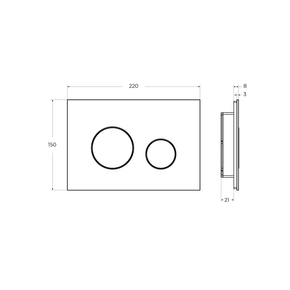 Фото 4 Панель смыва Cezares LUX-GN-BORO-C цвет черный глянцевый/брашированное золото