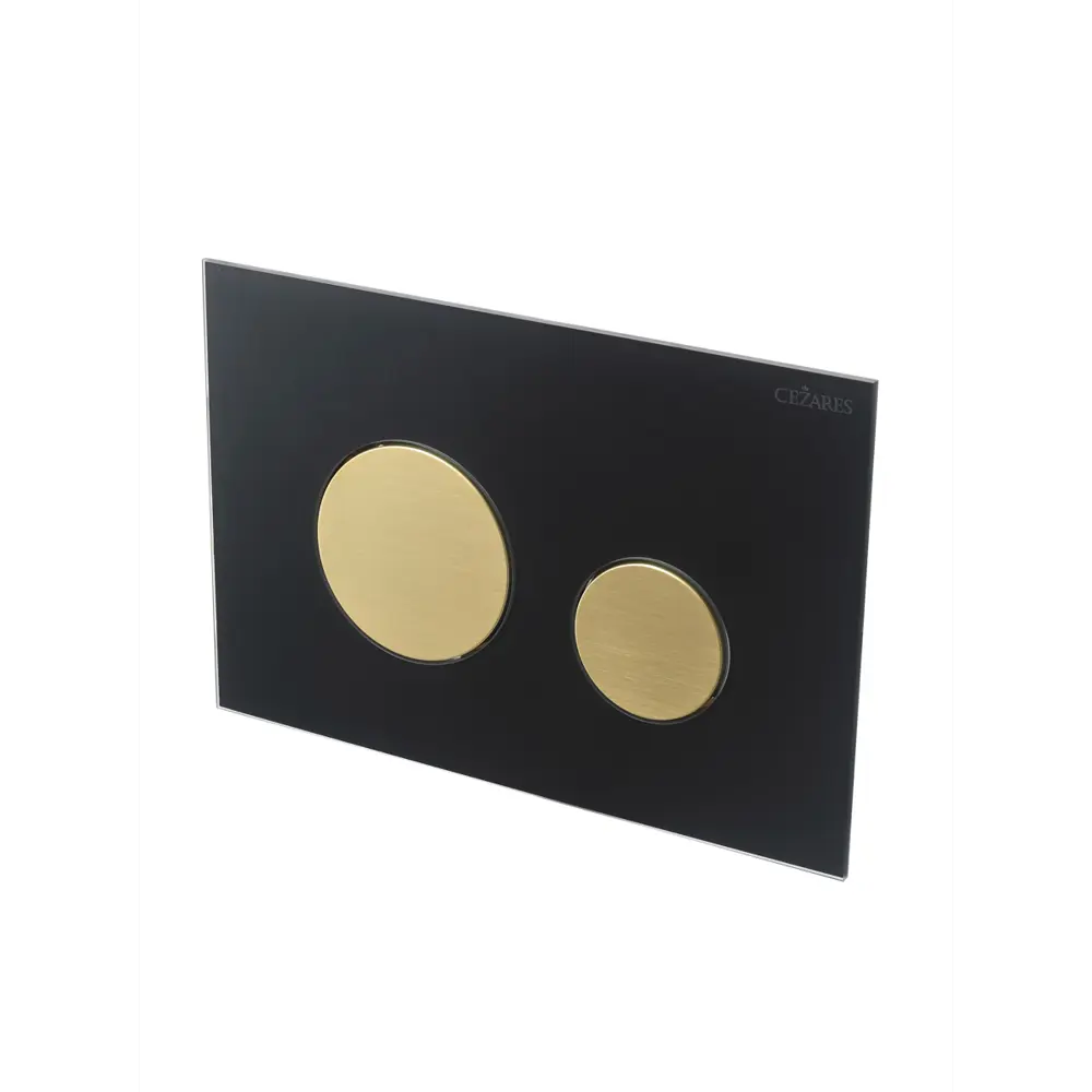 Фото 3 Панель смыва Cezares LUX-GN-BORO-C цвет черный глянцевый/брашированное золото