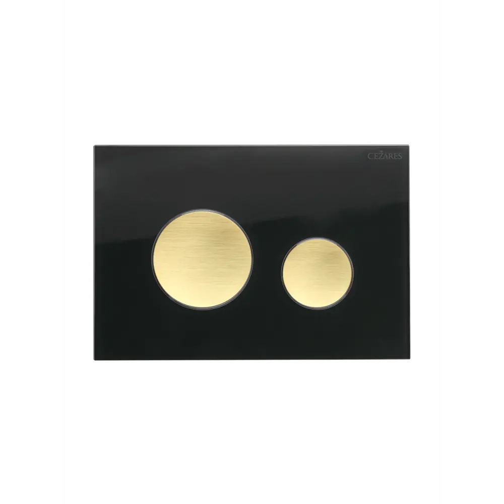 Фото Панель смыва Cezares LUX-GN-BORO-C цвет черный глянцевый/брашированное золото