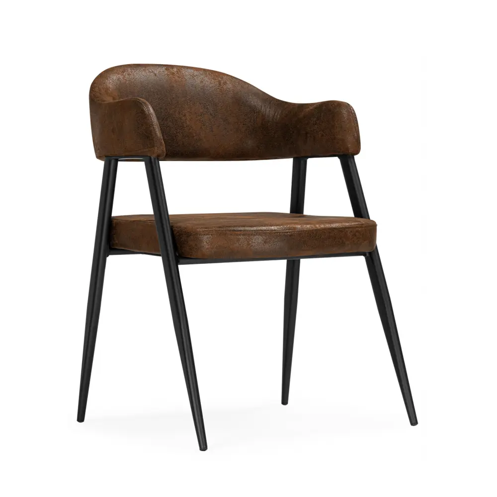 Фото Стул Woodville 46x79x54 см текстиль цвет коричневый 1 шт. Фото Стул Woodville 46x79x54 см текстиль цвет коричневый 1 шт.