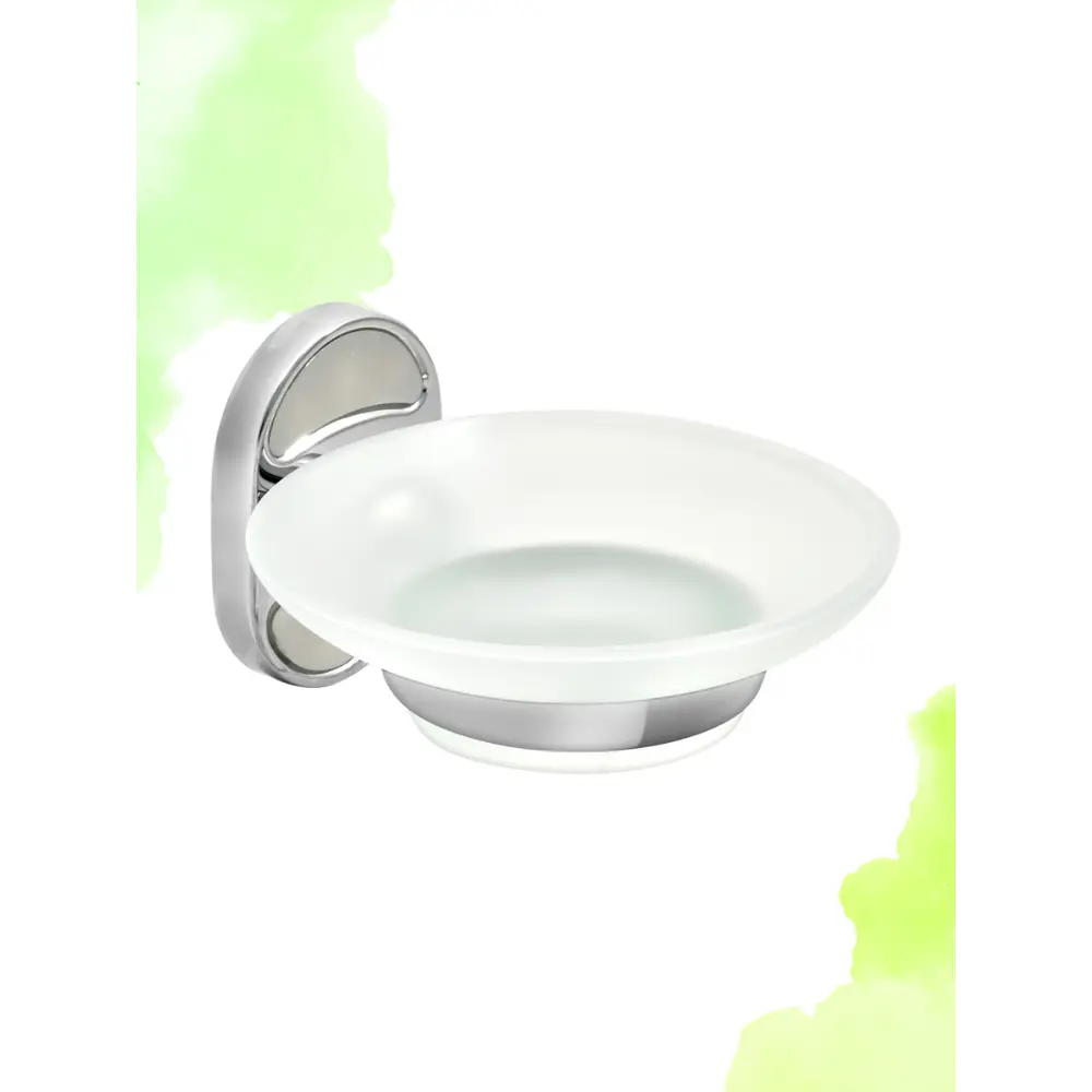 Фото 2 Мыльница Solinne 2541.116 металл и стекло цвет серый серебристый Фото 2 Мыльница Solinne 2541.116 металл и стекло цвет серый серебристый