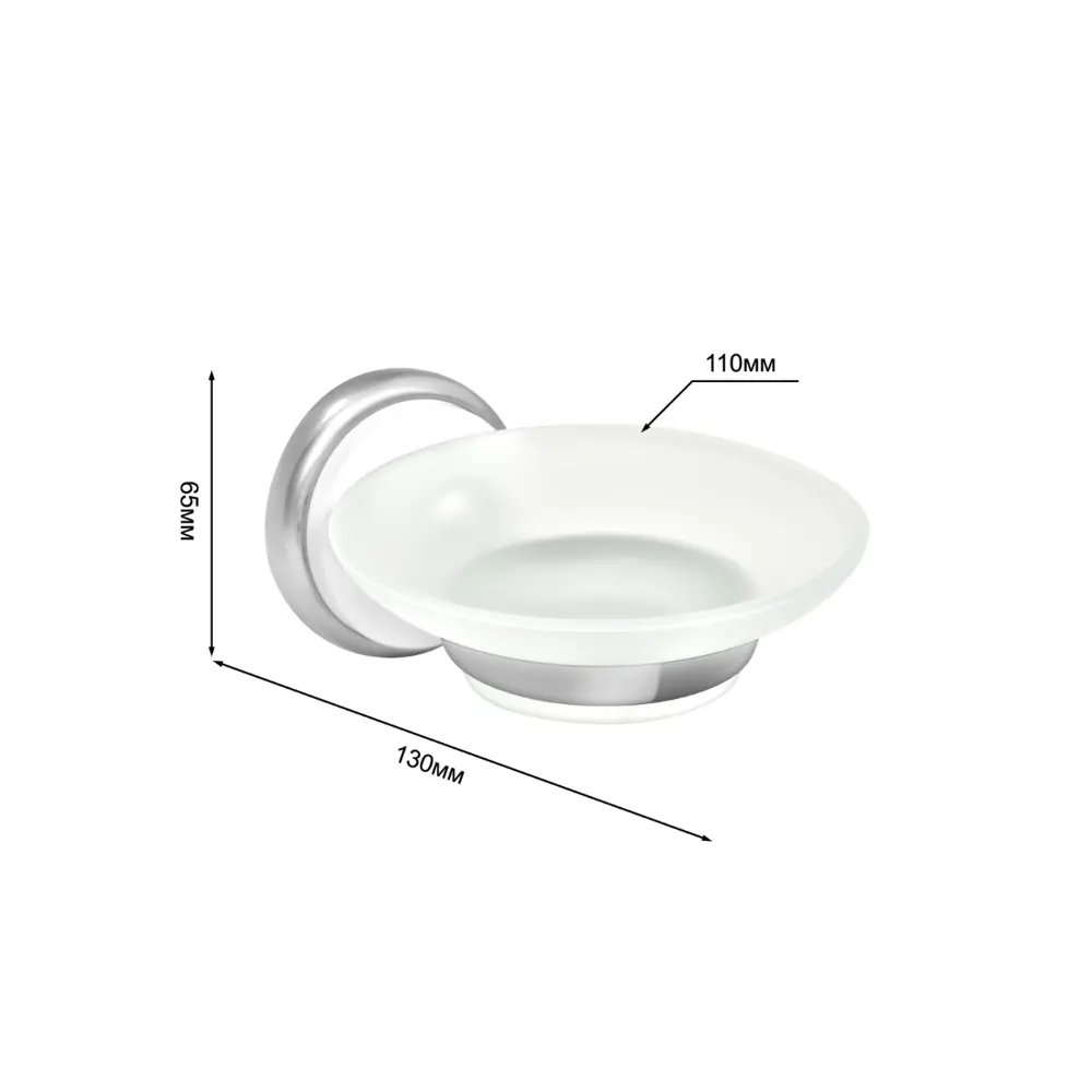 Фото 4 Мыльница стеклянная Solinne B-51105 цвет хром Фото 4 Мыльница стеклянная Solinne B-51105 цвет хром