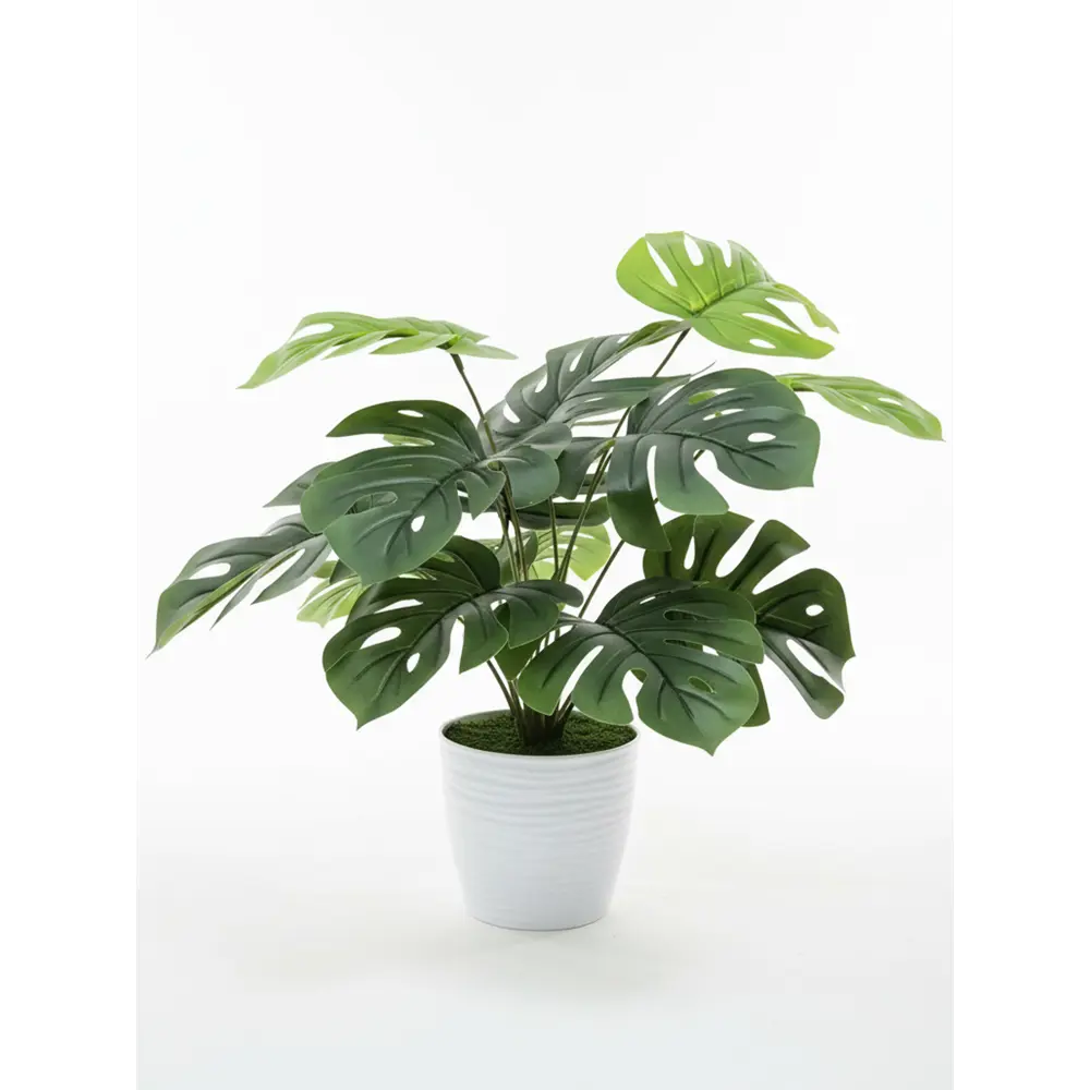 Фото 5 Искусственное растение в горшке ФитоПарк Монстера 45 см цвет зеленый
