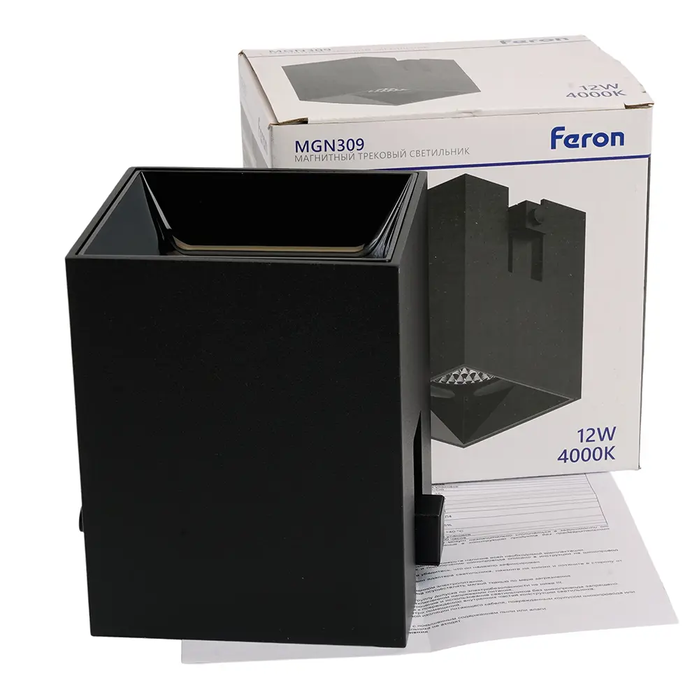 Фото 14 Светильник светодиодный Feron MGN309 трековый низковольтный 12W 1080 Lm 4000К 35 градусов черный 51591 Фото 14 Светильник светодиодный Feron MGN309 трековый низковольтный 12W 1080 Lm 4000К 35 градусов черный 51591