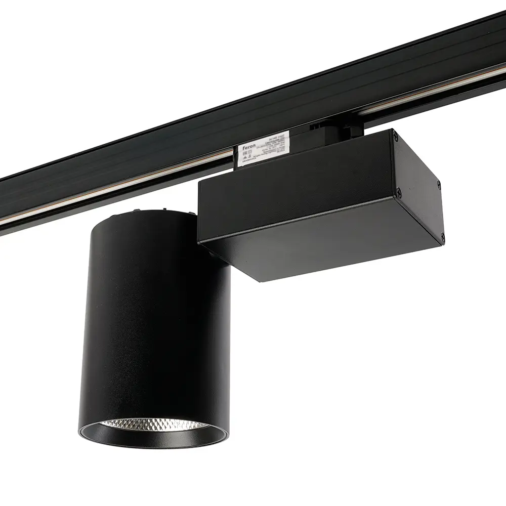 Фото 4 Светодиодный светильник Feron AL148 трековый на шинопровод 40W 4000K 35 градусов черный 3х фазный 51607 Фото 4 Светодиодный светильник Feron AL148 трековый на шинопровод 40W 4000K 35 градусов черный 3х фазный 51607