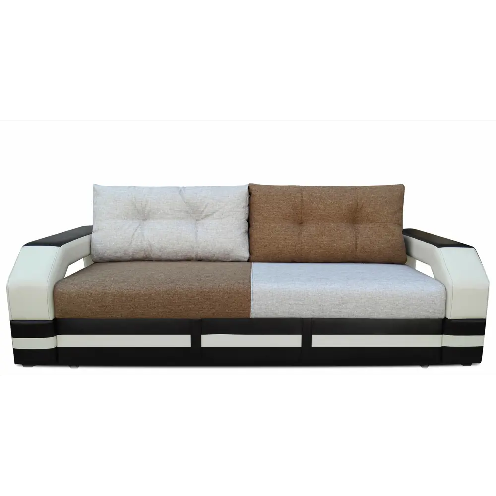 Фото Диван раскладной Meblines Манчестер с подсветкой 240x85x109 см рогожка/экокожа цвет разноцветный/коричневый Фото Диван раскладной Meblines Манчестер с подсветкой 240x85x109 см рогожка/экокожа цвет разноцветный/коричневый