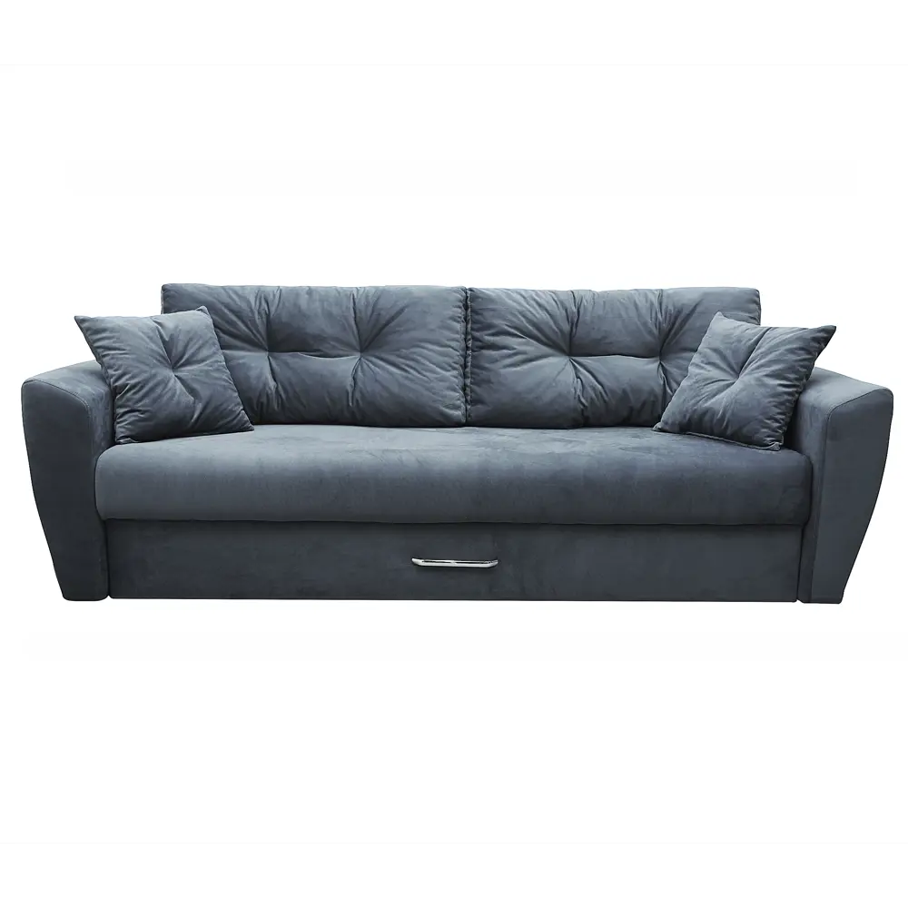 Фото Диван раскладной Meblines Амстердам люкс 12 235x100x110 см велюр цвет серый Фото Диван раскладной Meblines Амстердам люкс 12 235x100x110 см велюр цвет серый