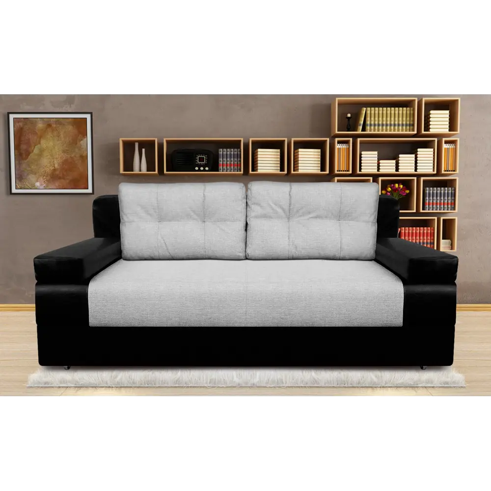 Фото Диван раскладной Meblines Амстердам Мини люкс 195x85x105 см рогожка цвет серый Фото Диван раскладной Meblines Амстердам Мини люкс 195x85x105 см рогожка цвет серый