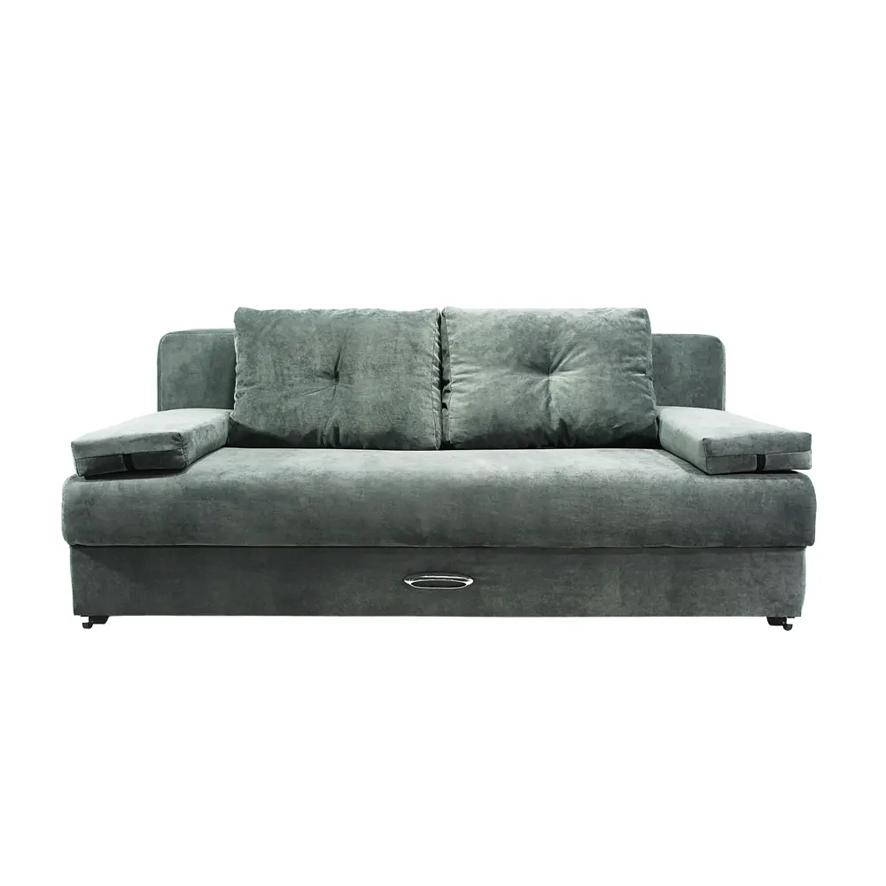 Фото Диван раскладной Meblines Амстердам Мини люкс 195x85x105 см велюр цвет серый Фото Диван раскладной Meblines Амстердам Мини люкс 195x85x105 см велюр цвет серый