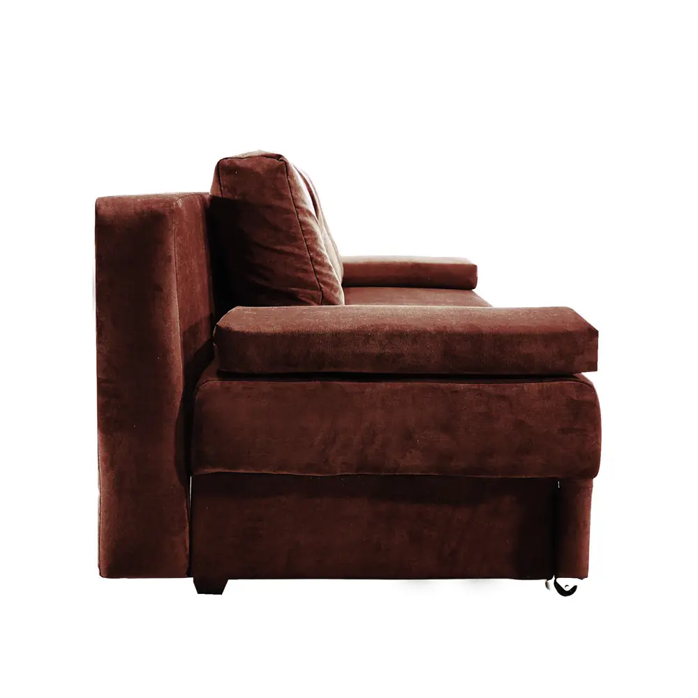 Фото 4 Диван раскладной Meblines Амстердам Мини люкс 195x85x105 см велюр цвет коричневый Фото 4 Диван раскладной Meblines Амстердам Мини люкс 195x85x105 см велюр цвет коричневый