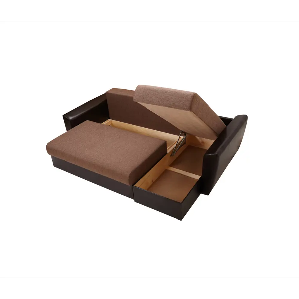 Фото 4 Диван раскладной Meblines Амстердам 245x87x167 см рогожка цвет коричневый Фото 4 Диван раскладной Meblines Амстердам 245x87x167 см рогожка цвет коричневый