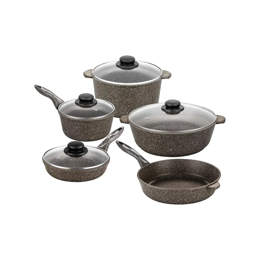 Фото 5 Набор посуды Elan Gallery 9 предметов алюминий цвет коричневый 120309+5