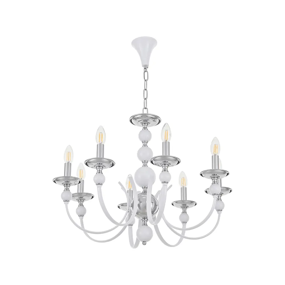 Фото 4 Люстра 810501.1.8.220.U.E14 Wh.Cr Arte Milano Фото 4 Люстра 810501.1.8.220.U.E14 Wh.Cr Arte Milano