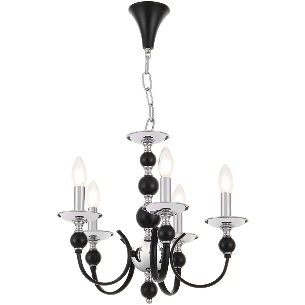 Фото 3 Люстра подвесная Arte milano 810501.1.5.138.u.e14 bk.cr 5 ламп 15 м² цвет хром/черный