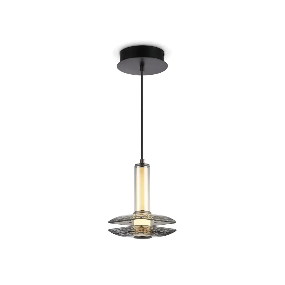 Фото Светильник подвесной светодиодный Ambrella light High light Lh31003* 8 м² теплый белый свет цвет серый