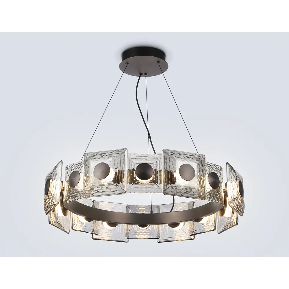 Фото 3 Светильник светодиодный подвесной LH31030 GR/SM серый/дымчатый 72W 3000K D700x150 Фото 3 Светильник светодиодный подвесной LH31030 GR/SM серый/дымчатый 72W 3000K D700x150