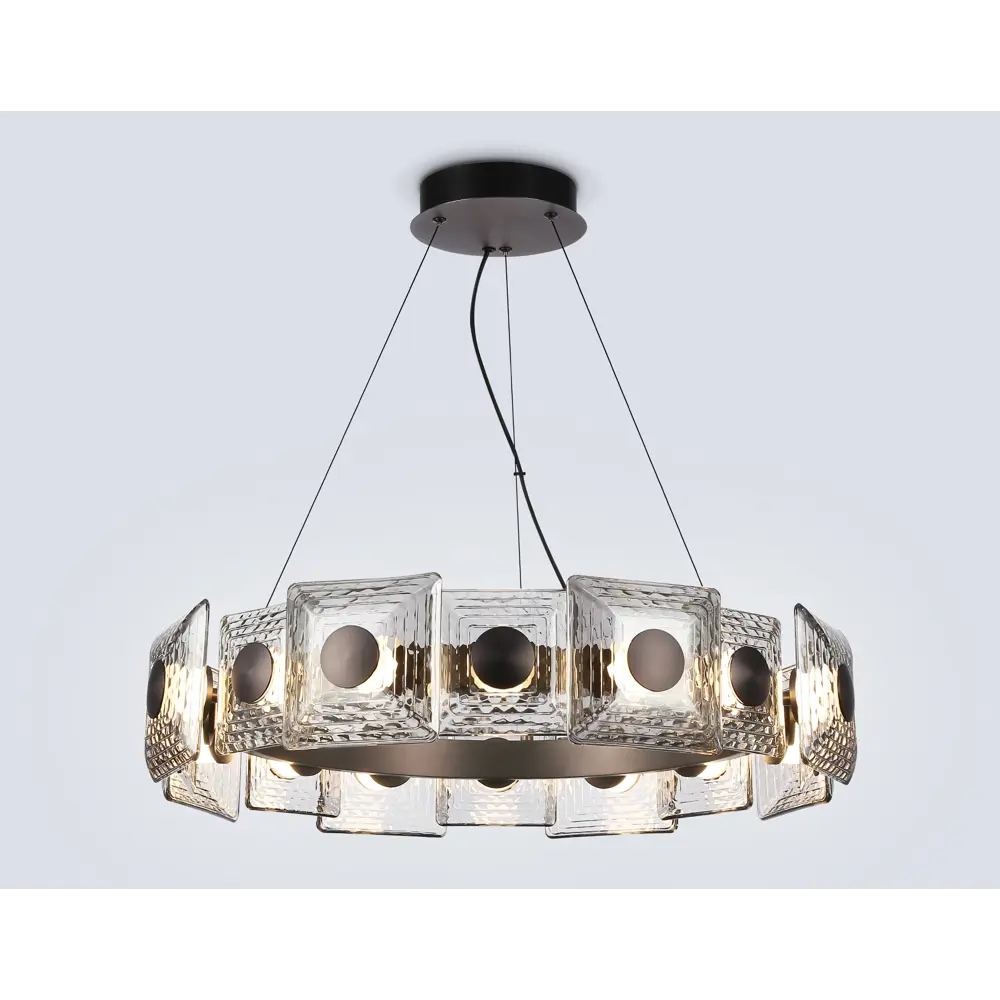 Фото 2 Светильник светодиодный подвесной LH31030 GR/SM серый/дымчатый 72W 3000K D700x150 Фото 2 Светильник светодиодный подвесной LH31030 GR/SM серый/дымчатый 72W 3000K D700x150