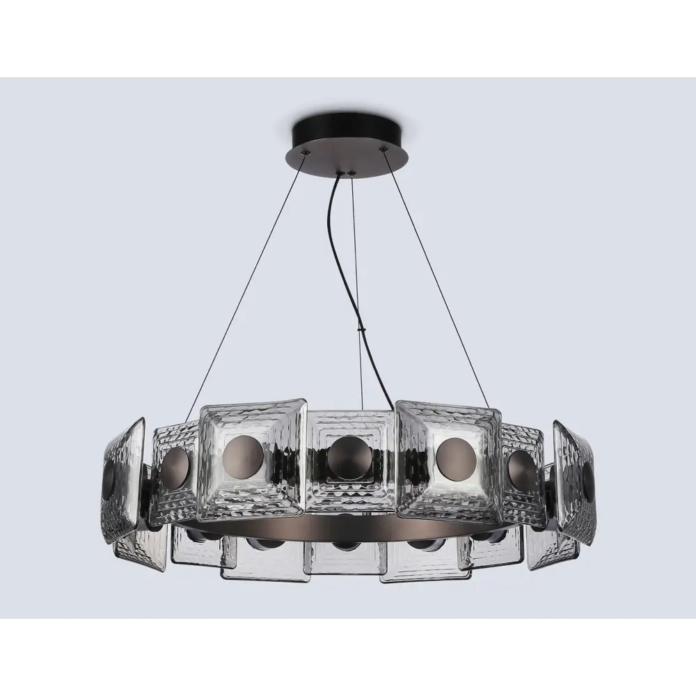 Фото 4 Светильник светодиодный подвесной LH31030 GR/SM серый/дымчатый 72W 3000K D700x150 Фото 4 Светильник светодиодный подвесной LH31030 GR/SM серый/дымчатый 72W 3000K D700x150