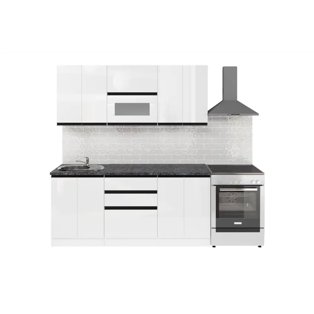 Фото 5 Кухонный гарнитур Макси/лотос Герда Лотос макси 180x212x60 см ЛДСП цвет белый глянец Фото 5 Кухонный гарнитур Макси/лотос Герда Лотос макси 180x212x60 см ЛДСП цвет белый глянец