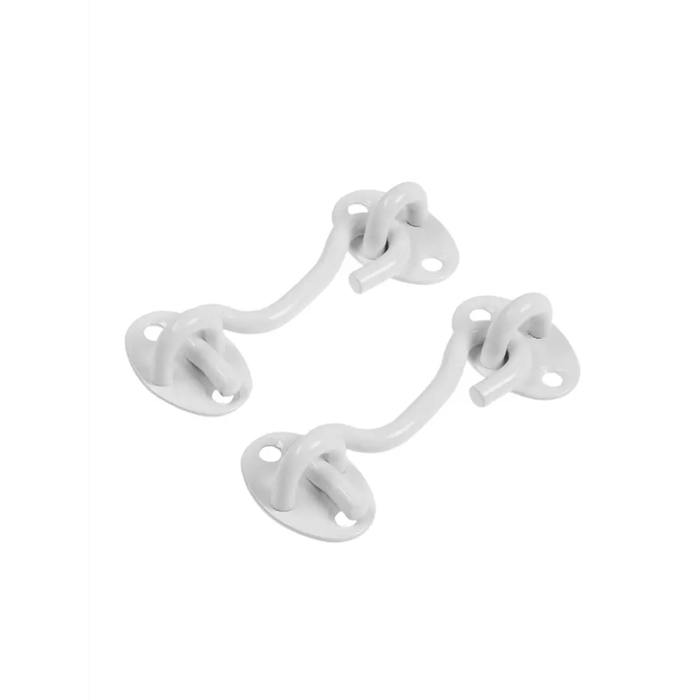 Фото Крючок ветровой Lockland KV001 75мм цвет белый 2шт Фото Крючок ветровой Lockland KV001 75мм цвет белый 2шт