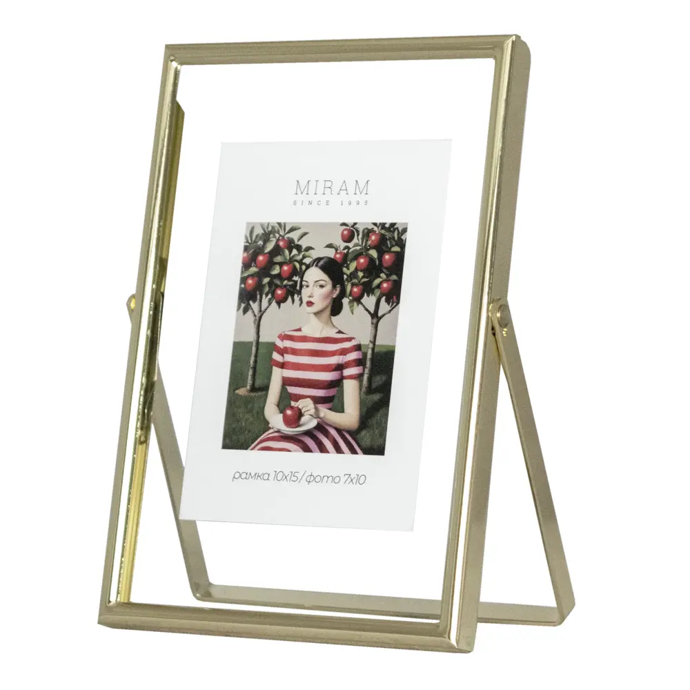 Фото Рамка без паспарту Мирам 10x15 см цвет золотой
