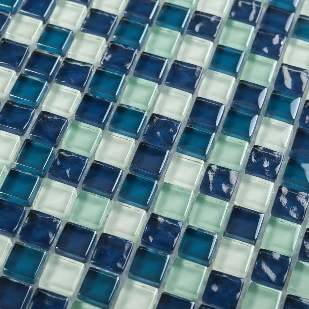 Фото 4 Мозаика стеклянная Керамоград Dgs037_15 30x30 см цвет синий