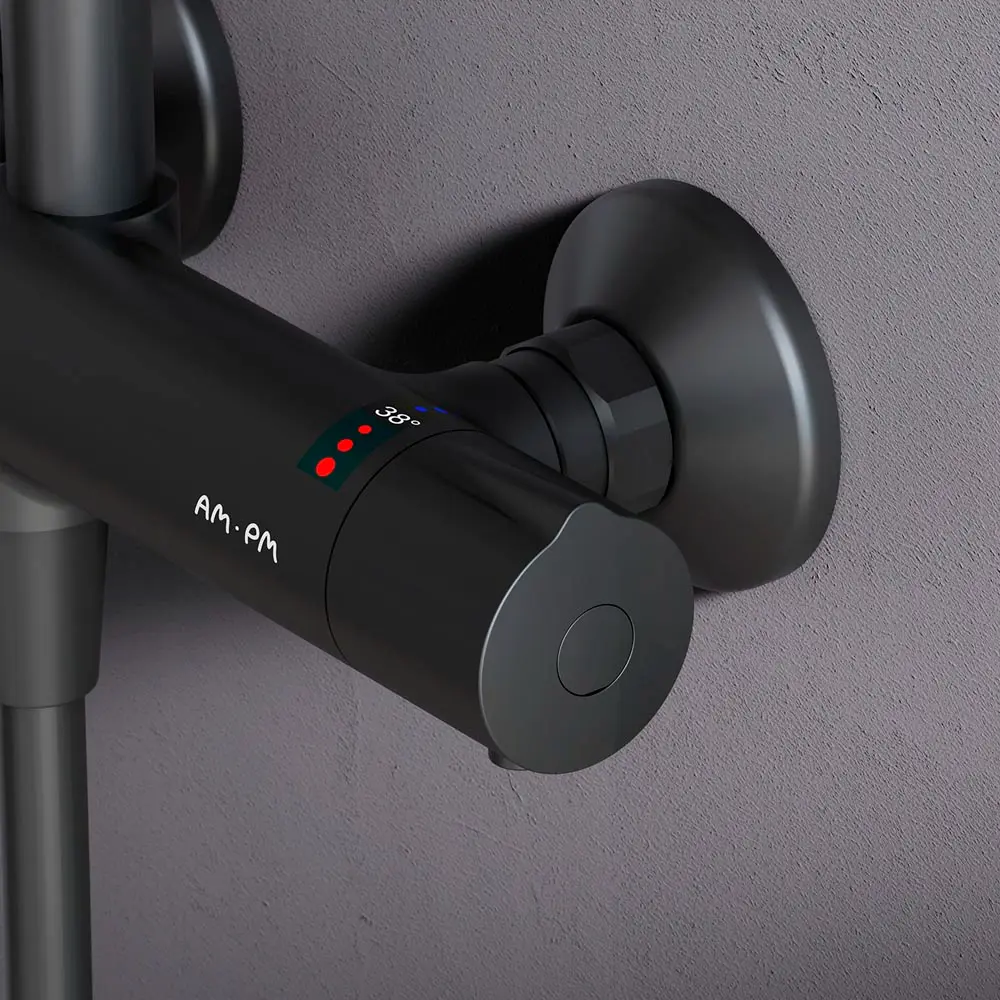 Фото 7 Душевая система Am.pm Mood S07MN4BL со смесителем 1 режимов цвет Хром Фото 7 Душевая система Am.pm Mood S07MN4BL со смесителем 1 режимов цвет Хром