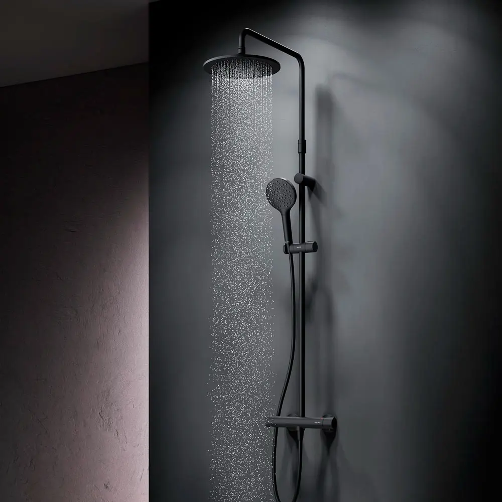 Фото 3 Душевая система Am.pm Mood S07MN4BL со смесителем 1 режимов цвет Хром Фото 3 Душевая система Am.pm Mood S07MN4BL со смесителем 1 режимов цвет Хром