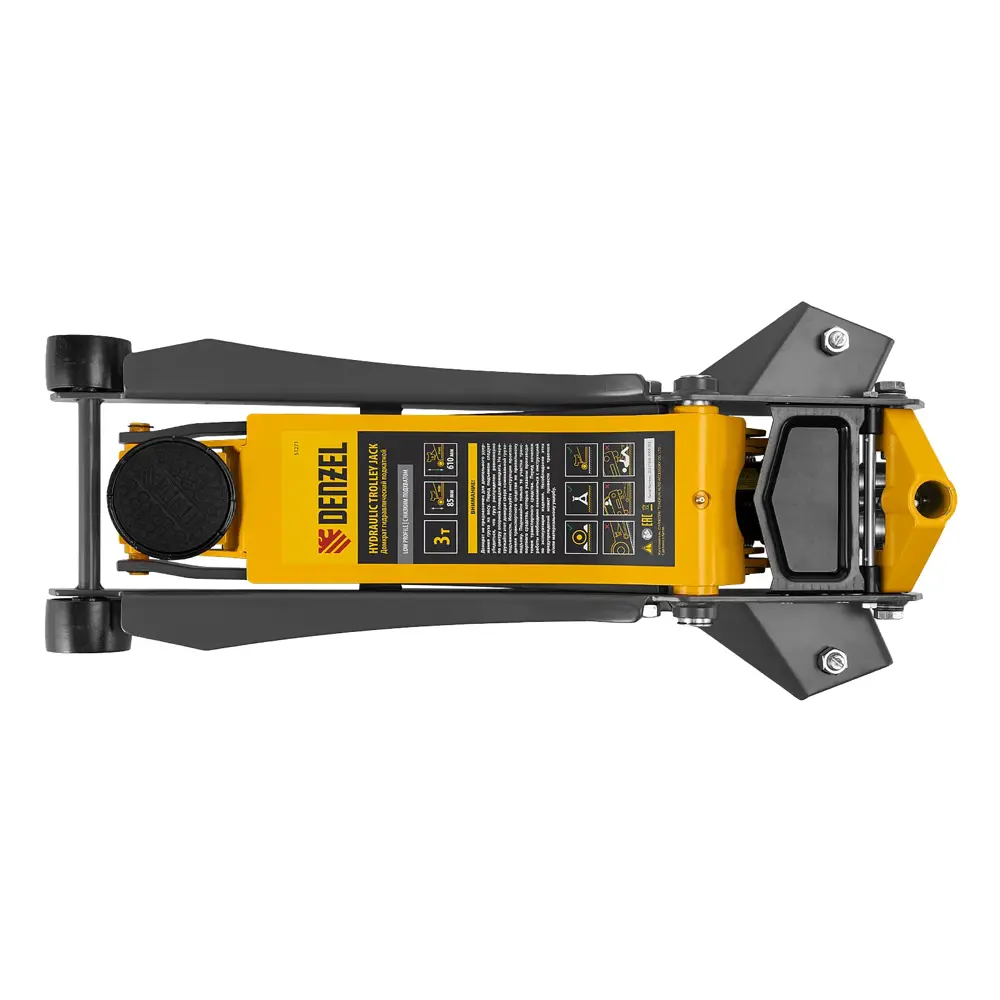 Фото 8 Домкрат подкатной гидравлический Denzel 51271 до 3 т, 85-610 мм
