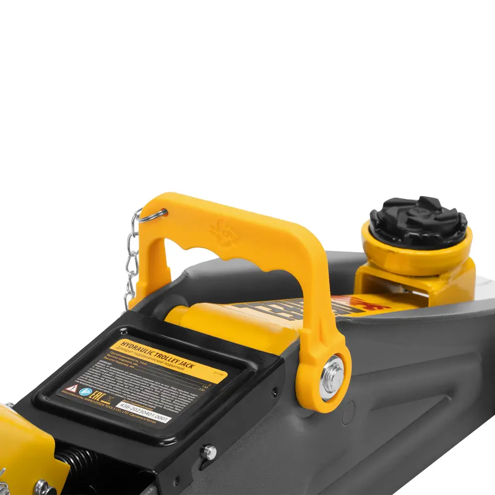 Фото 12 Домкрат подкатной гидравлический Denzel 51154 до 2 т, 130-330 мм