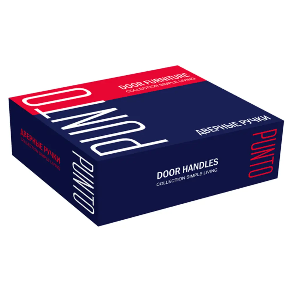 Фото 3 Дверная ручка Punto Next без запирания 105мм цвет матовый никель/хром