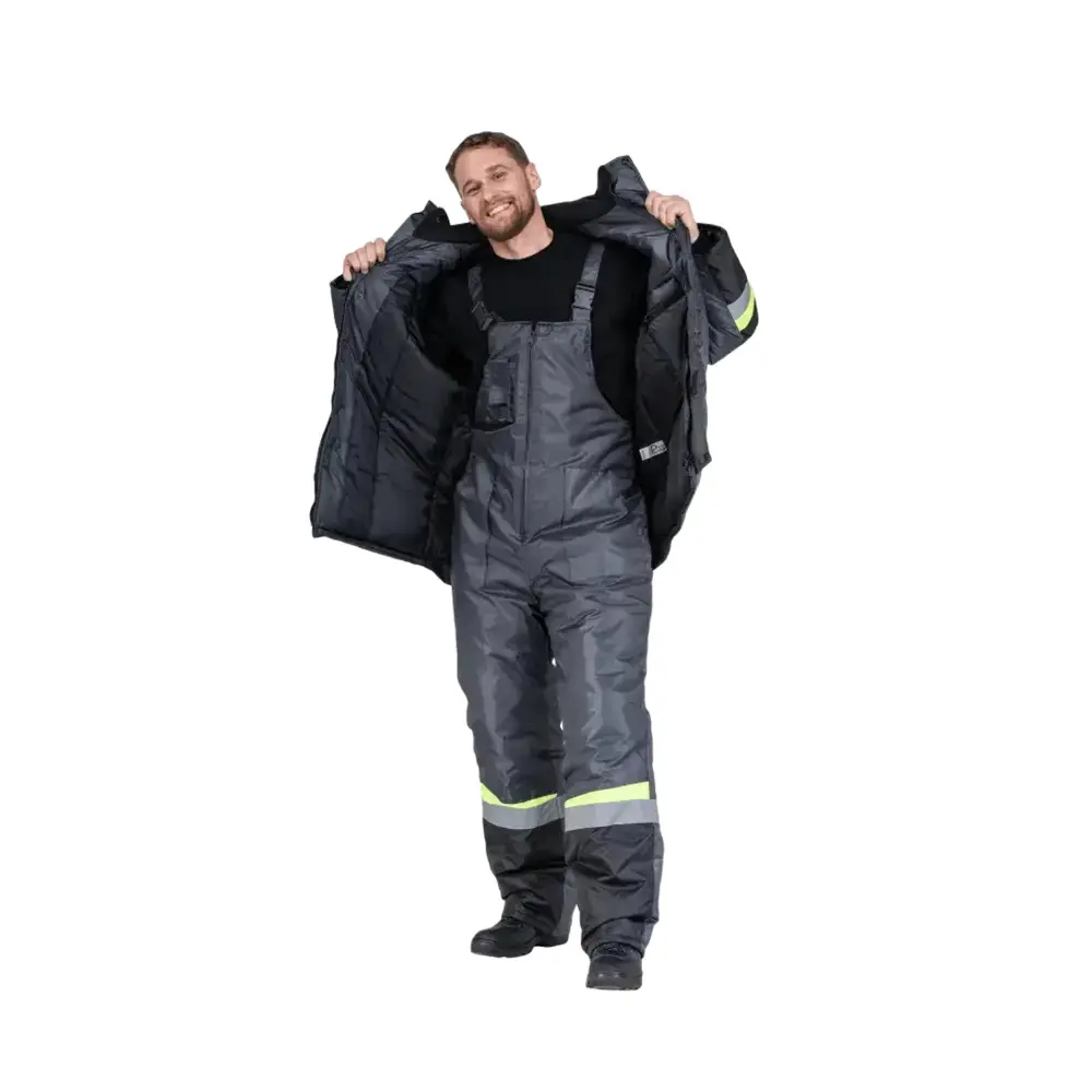 Фото 4 Костюм рабочий утепленный Градус 76130 темно-серый/черный/лимон размер 44-46 рост 158-164 см