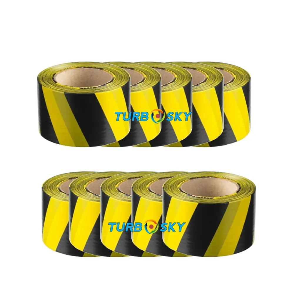 Фото Лента сигнальная Turbosky 50мм 200м желто-черный 10шт