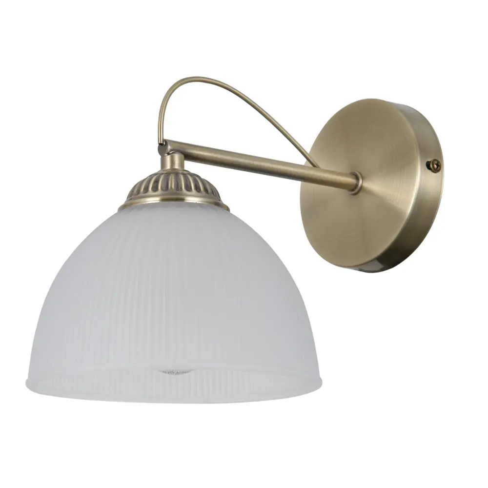 Фото Настенный светильник Gerhort G11091/1wab wt цвет белый/бронза Фото Настенный светильник Gerhort G11091/1wab wt цвет белый/бронза