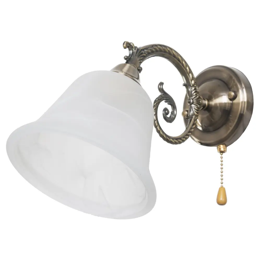 Фото Настенный светильник Экономсвет 088m/1wab wt цвет белый/бронза Фото Настенный светильник Экономсвет 088m/1wab wt цвет белый/бронза